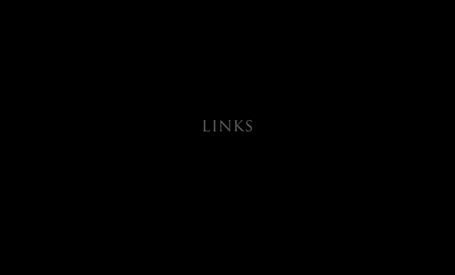 LINKS title page, and links to: about: links1 (list of links with hotspots)