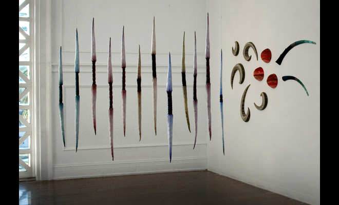 installation image: Installation / Points of Reference, and Relief , 2013, Isaac Delgado Fine Art Gallery, New Orleans, LA, and link to: installation: Delgado4